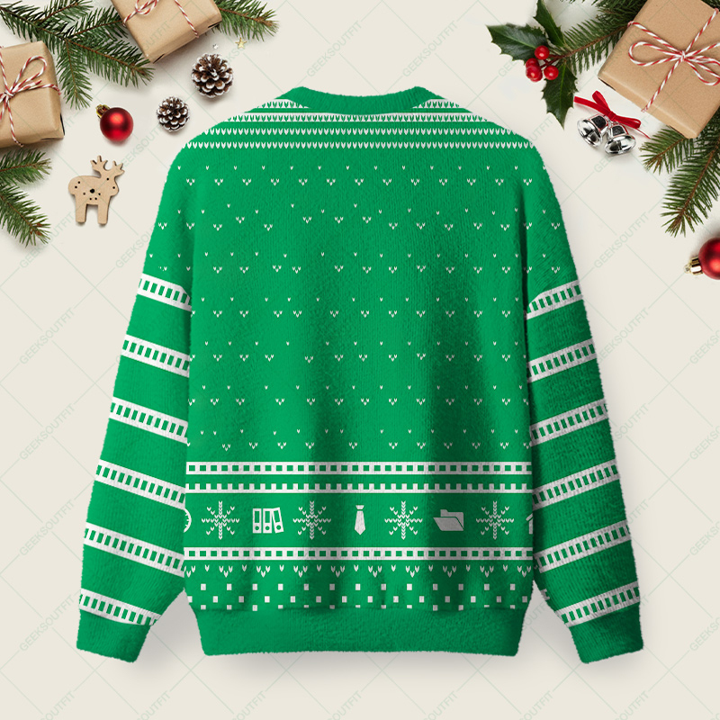 Dumpster Fire Response Team Ugly Christmas Fuzzy Fleece Sweatshirt