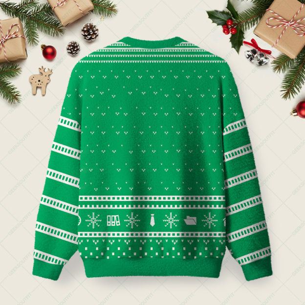 Dumpster Fire Response Team Ugly Christmas Fuzzy Fleece Sweatshirt