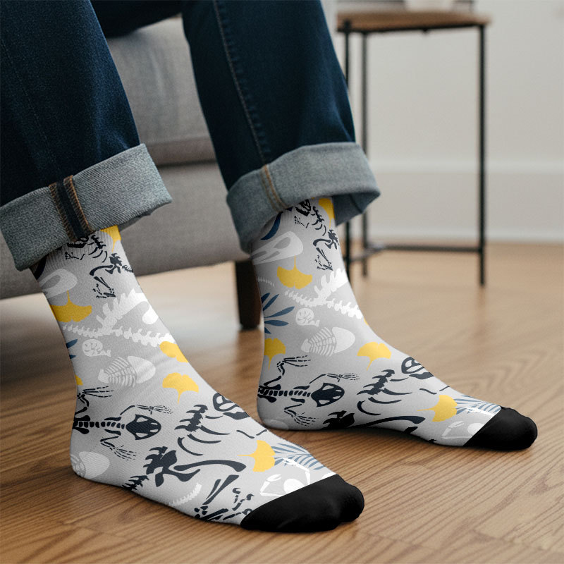Paleontological Fossils Men's Socks
