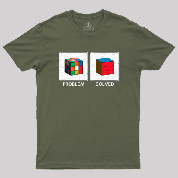 Vintage Colorful Cube Problem Solver T-Shirt