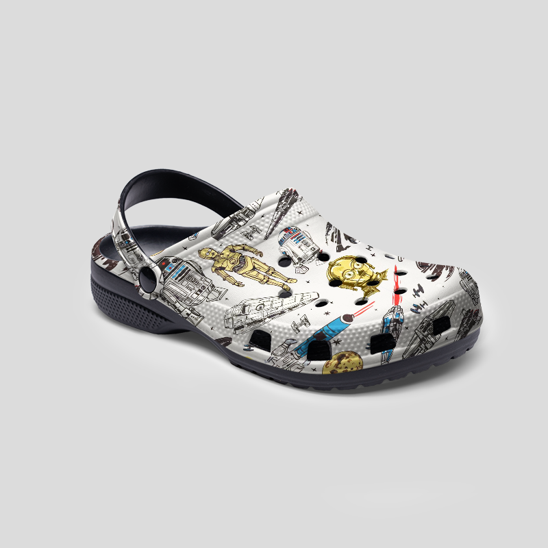 Galactic Heroes Journey Geek Rubber Clogs