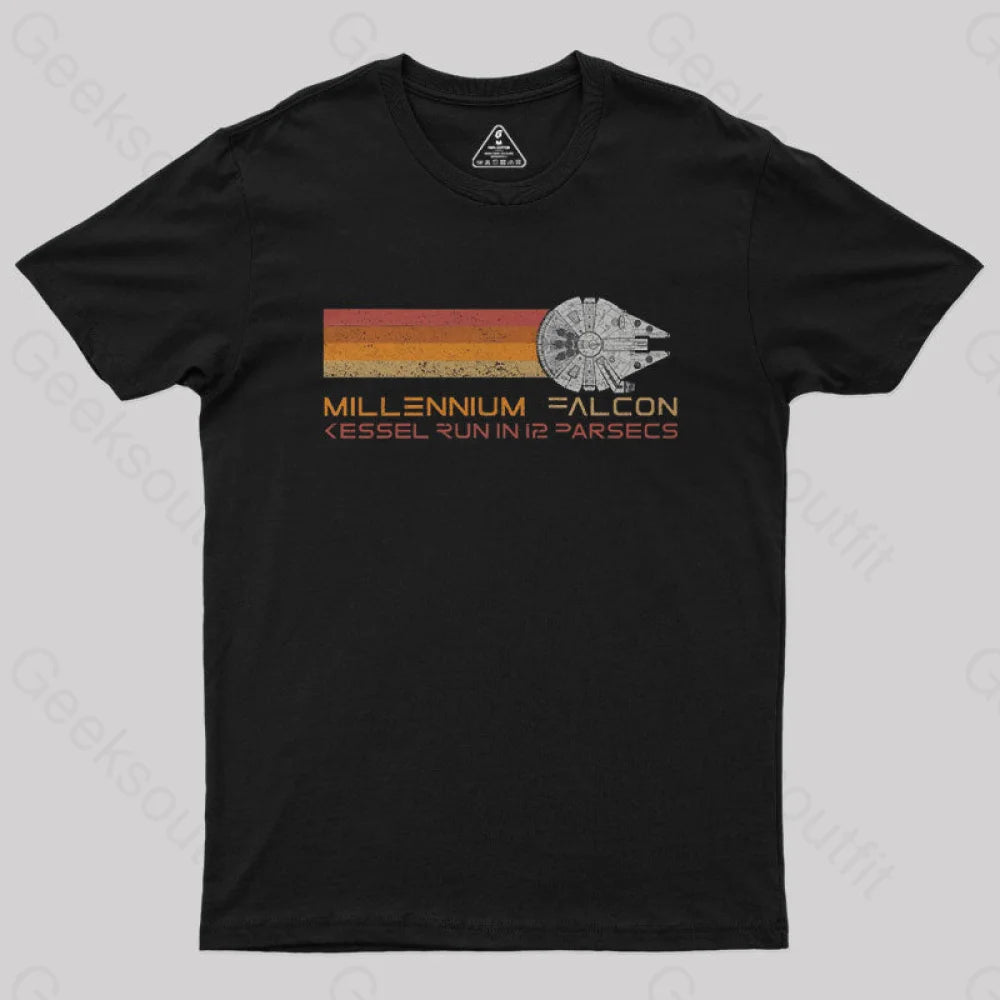 12 Parsecs Star Geek T-Shirt Black / S