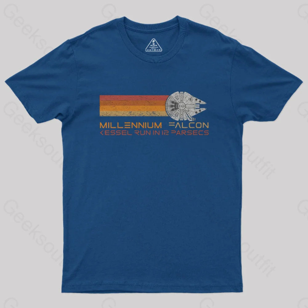 12 Parsecs Star Geek T-Shirt Navy / S