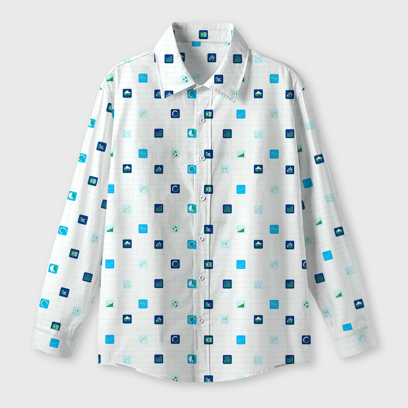 Excel Data Icon Geek Long-Sleeved Shirt