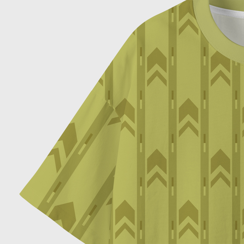 T-Backrooms Olive Arrow Geek Eco Oversized Graphic Tees