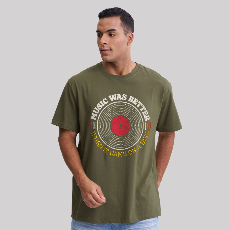 Music Was Better on a Disc Geek T-Shirt