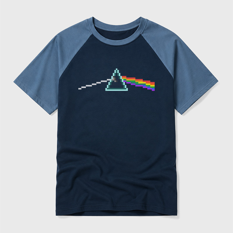 The Dark Side of 8-Bit Geek Retro Raglan T-Shirt