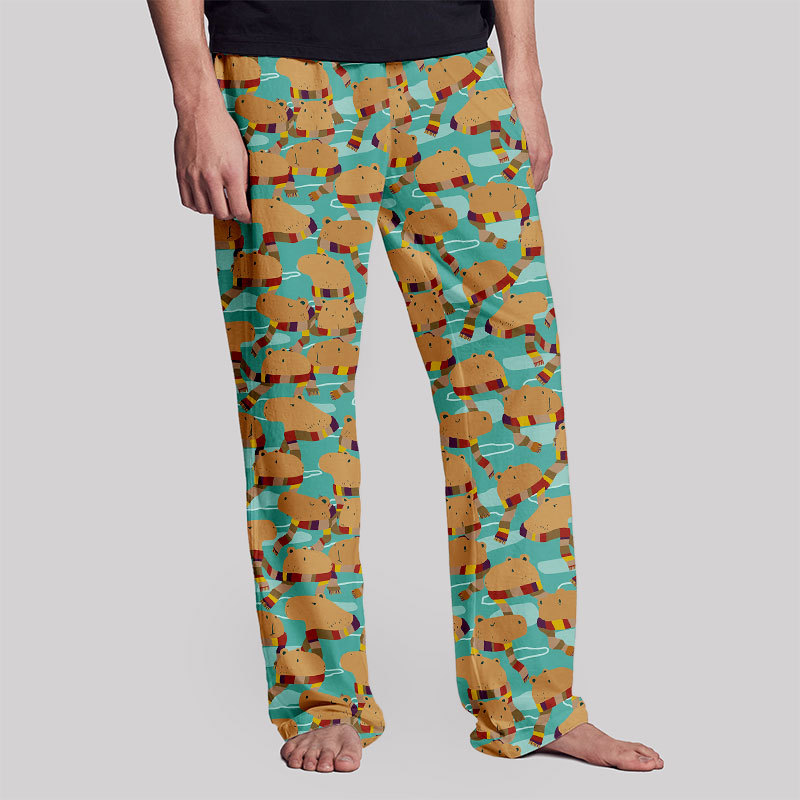 Whovian Capybara Charm Geek Loungewear Pants