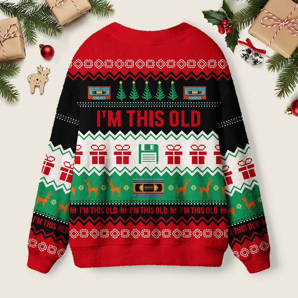Im This Old Vintage Geek Ugly Cardigan Sweaters
