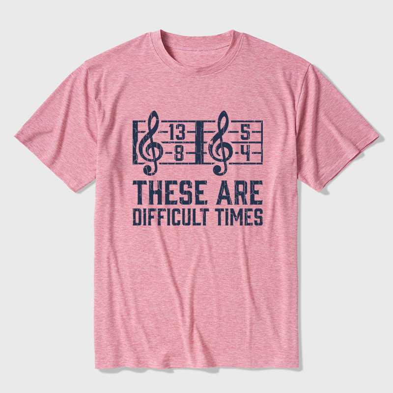 Music Difficult Times Ultra Soft Heather Tee