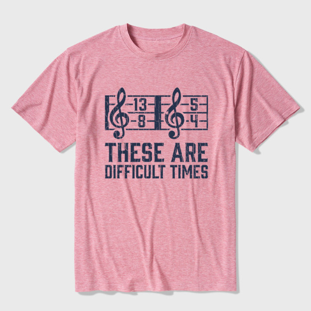 Music Difficult Times Ultra Soft Heather Tee