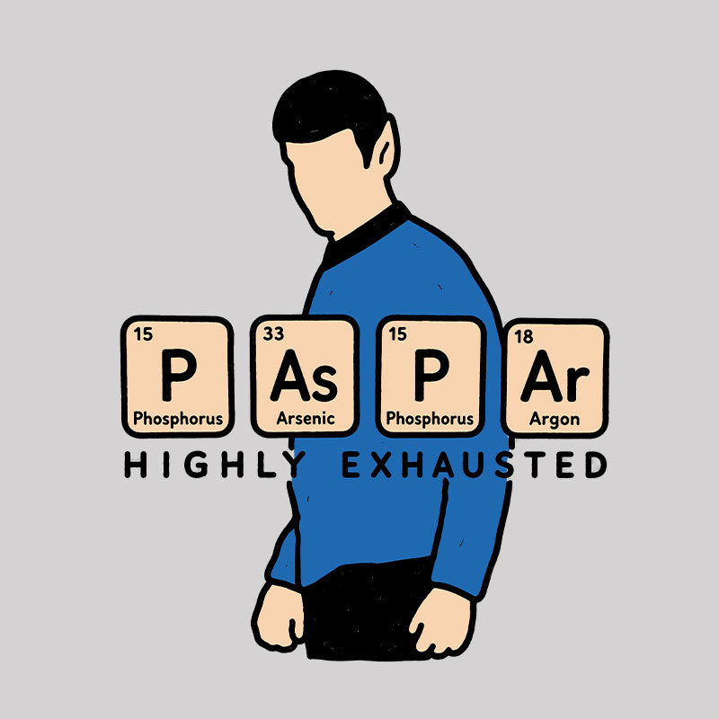 Exhausted Spock Geek T-Shirt