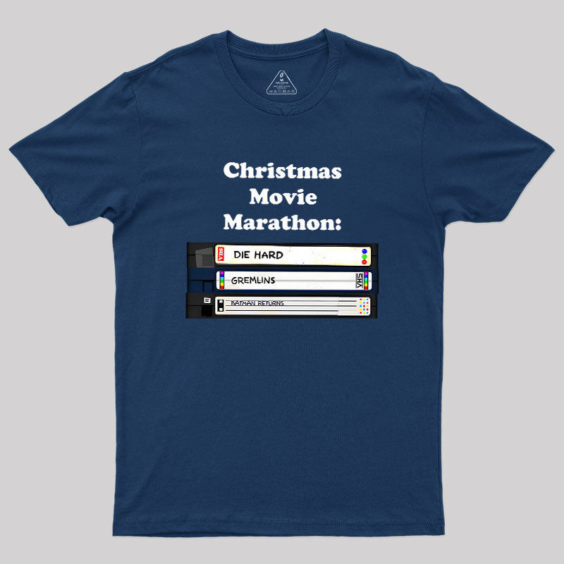 Christmas Movie Marathon Geek T-Shirt
