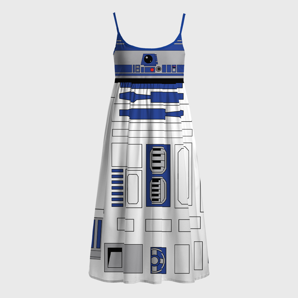 Blue Droid Fashion Geek A-Line Cami Dress