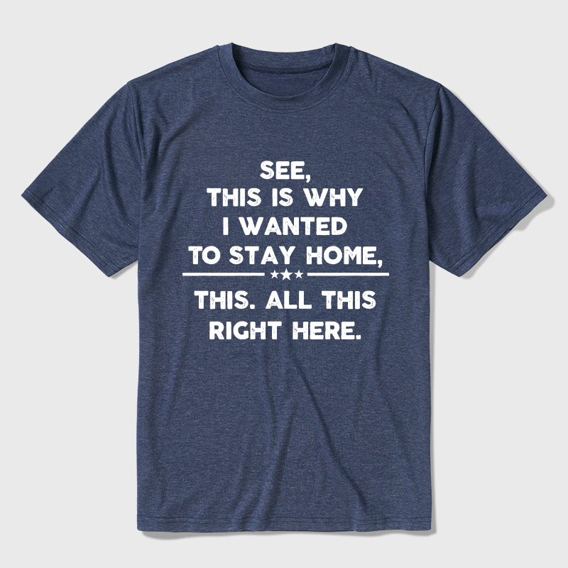 See This Is Why I Wanted To Stay home Ultra Soft Heather Tee