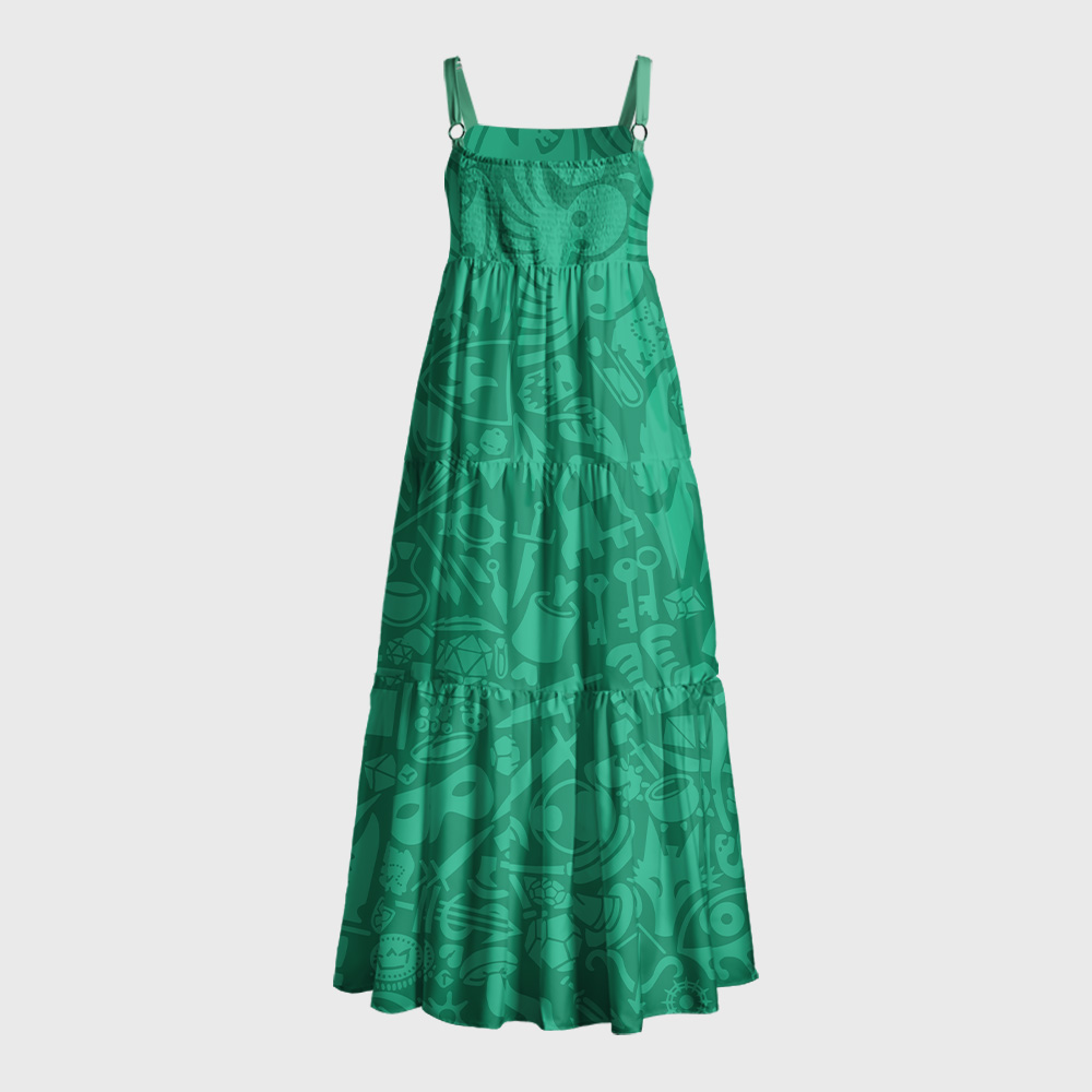 DND Vintage Armory Geek Tiered Cami Maxi Dress