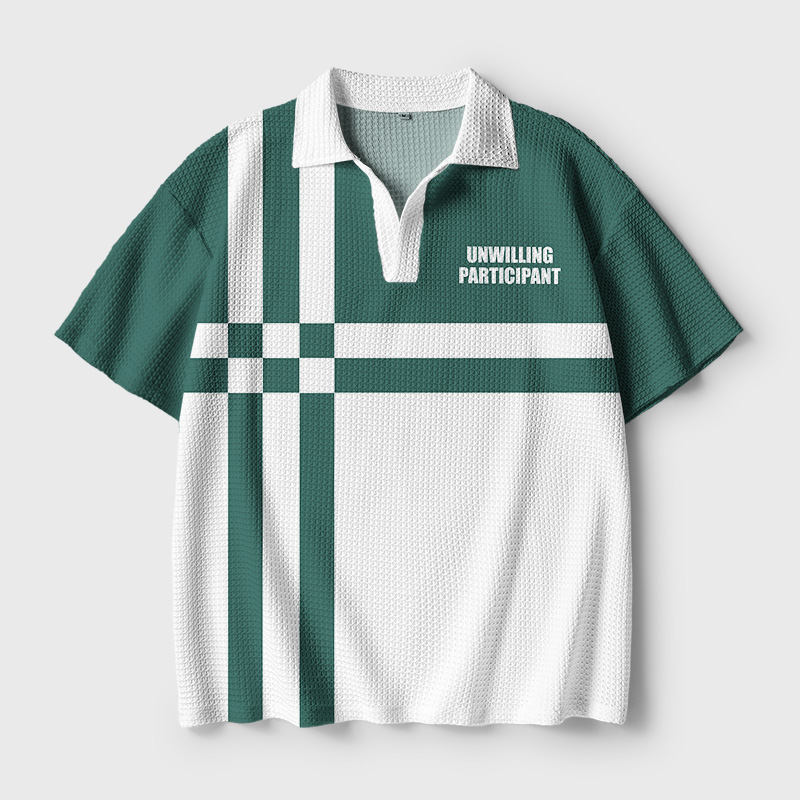 Unwilling Participant Geek Crochet Polo Shirt