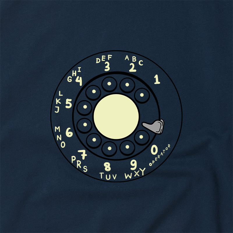 Rotary Dial Geek Retro Raglan T-Shirt