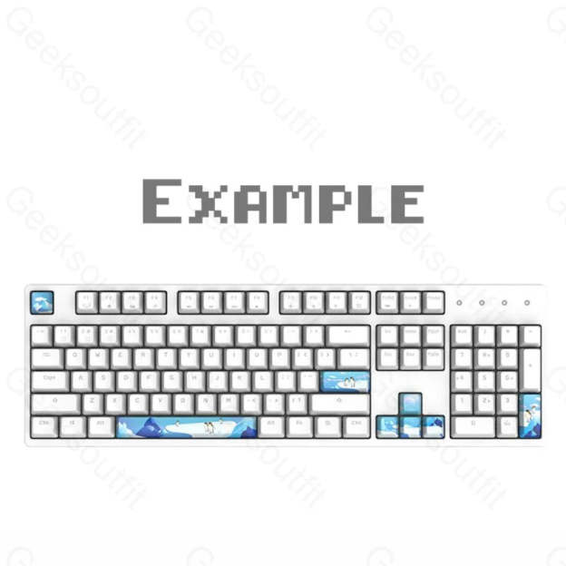 12mm Height PBT OEM MX Switch Penguins Keycaps Set [12 pcs] - Geeksoutfit