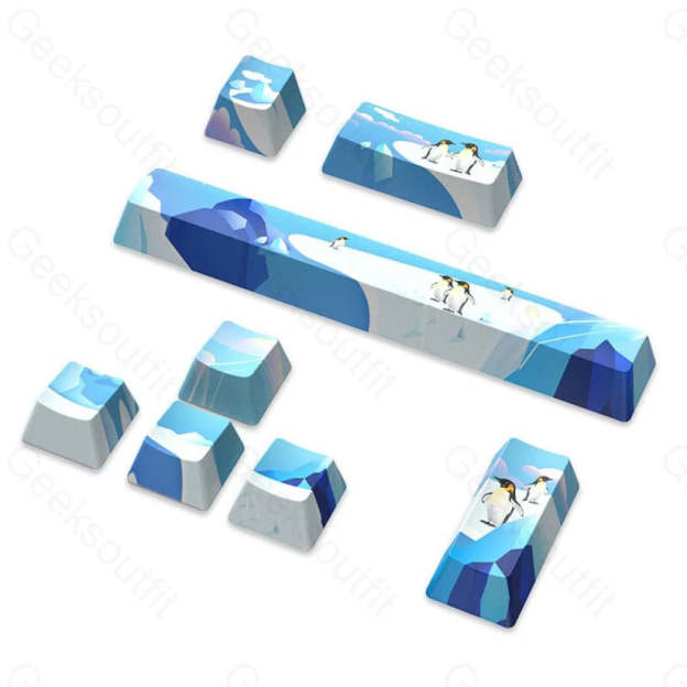 12mm Height PBT OEM MX Switch Penguins Keycaps Set [12 pcs] - Geeksoutfit