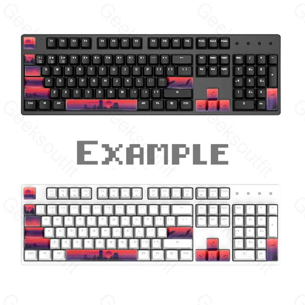 12mm Height PBT OEM MX Switch Sunset Keycaps Set [12 pcs] - Geeksoutfit