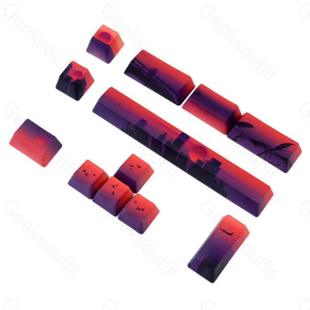12mm Height PBT OEM MX Switch Sunset Keycaps Set [12 pcs] - Geeksoutfit