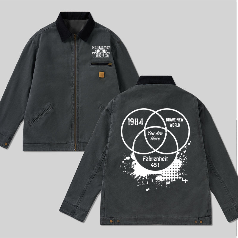 1984 Brave New World Fahrenheit 451 Classic Work Jacket