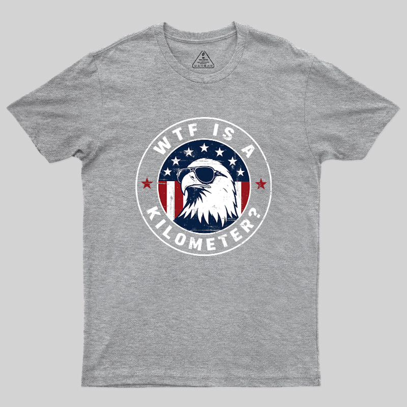 American Flag Colors Kilometers Humor Geek T-Shirt