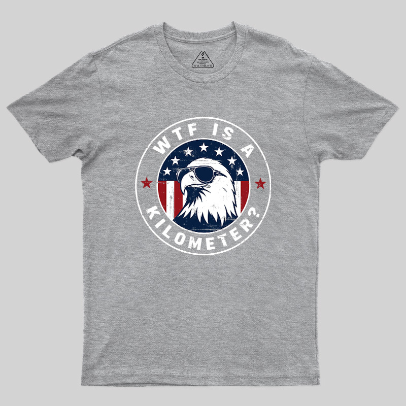 American Flag Colors Kilometers Humor Geek T-Shirt