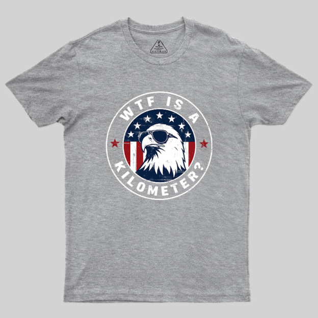 American Flag Colors Kilometers Humor Geek T-Shirt