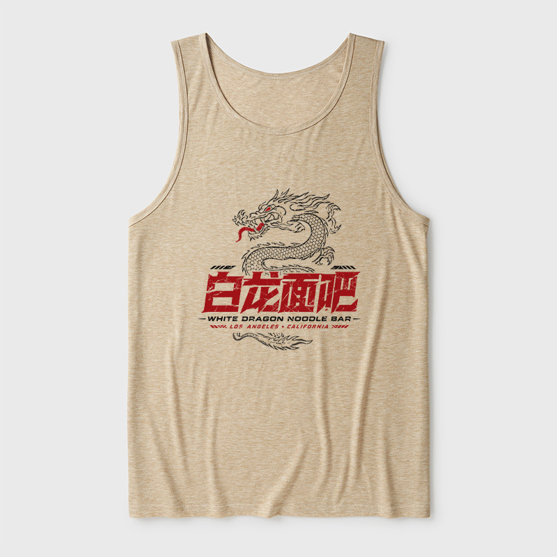 White Dragon Noodle Bar Ultra Soft Heather Tank