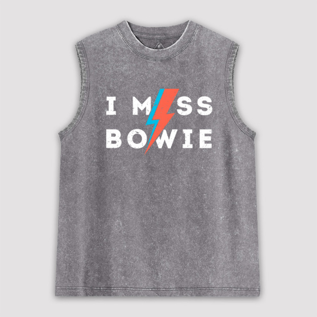 I Miss Bowie Unisex Washed Tank