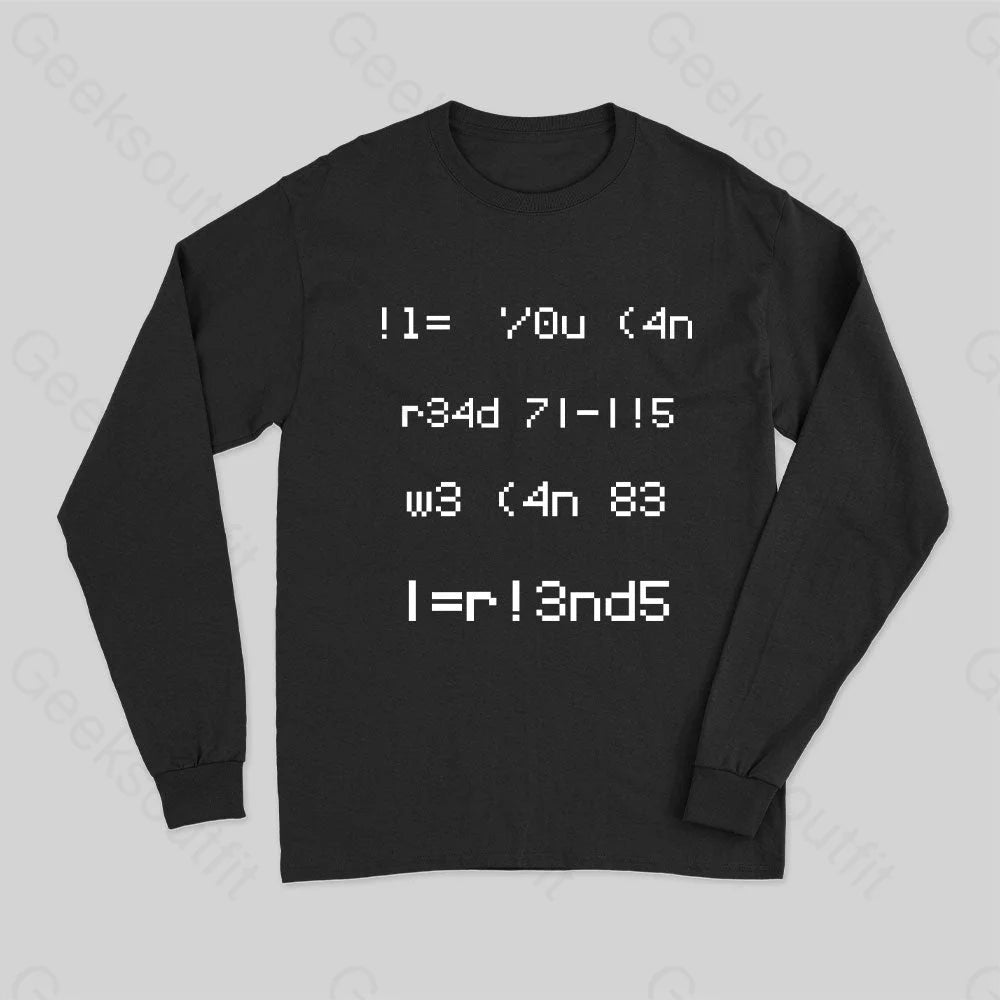 1337 Long Sleeve T-Shirt Black / S