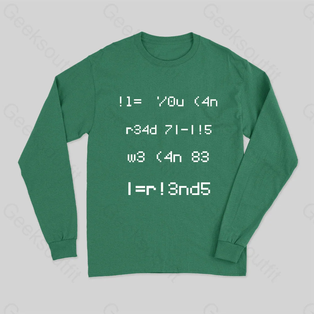 1337 Long Sleeve T-Shirt Green / S