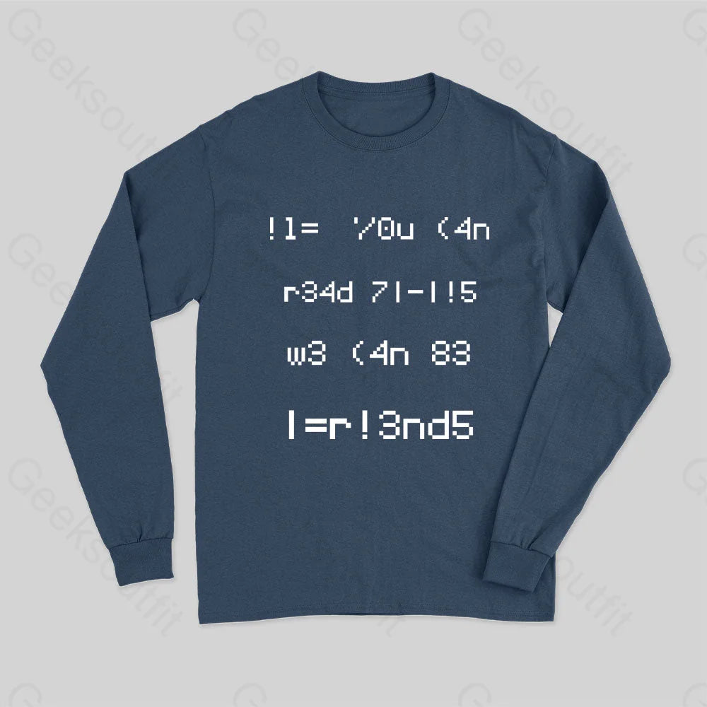 1337 Long Sleeve T-Shirt Navy / S