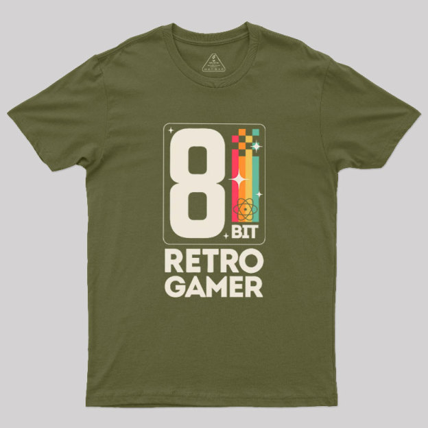 Retro Gamer Pixel 8 Bit Geek T-Shirt