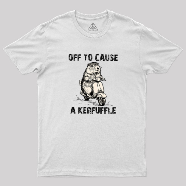 Retro Animal Scooter Mischief Graphic Geek T-Shirt