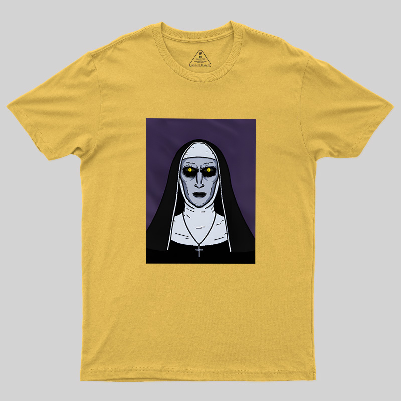 Macabre Nun Dark Horror Cartoon Geek T-Shirt