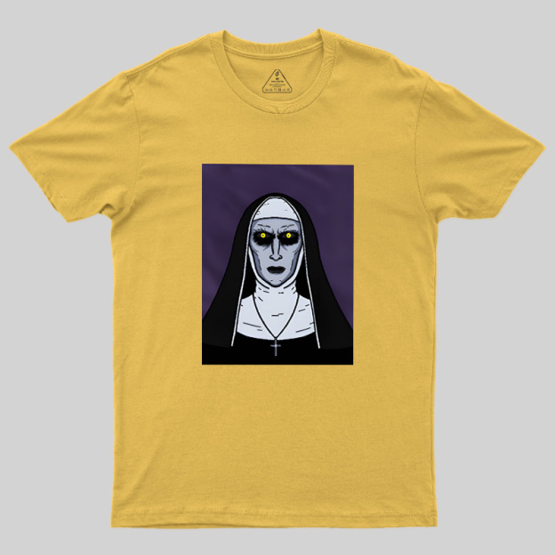 Macabre Nun Dark Horror Cartoon Geek T-Shirt