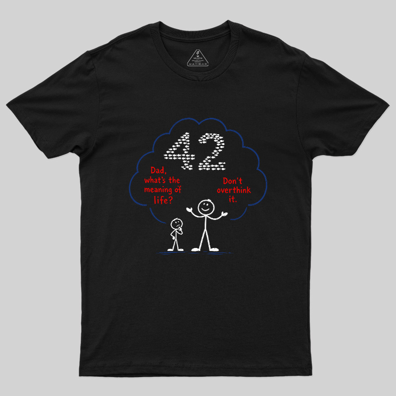 Don't Overthink It 42 Shirt Geek T-Shirt