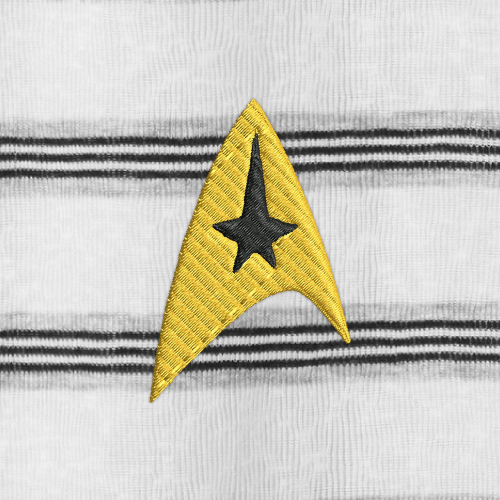 Scifi Go Lycra Striped Embroidered Long-Sleeve Shirts