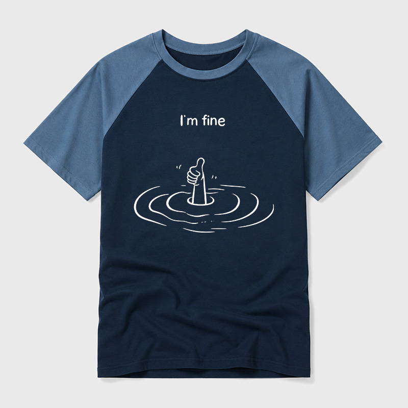 I‘m Fine Geek Retro Raglan T-Shirt