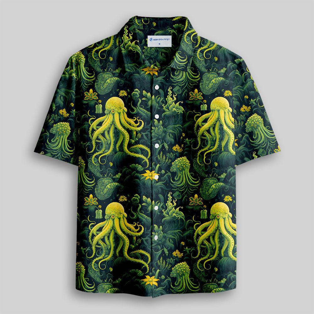 Cthulhu Button Up Pocket Shirt
