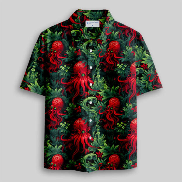 Cthulhu Button Up Pocket Shirt