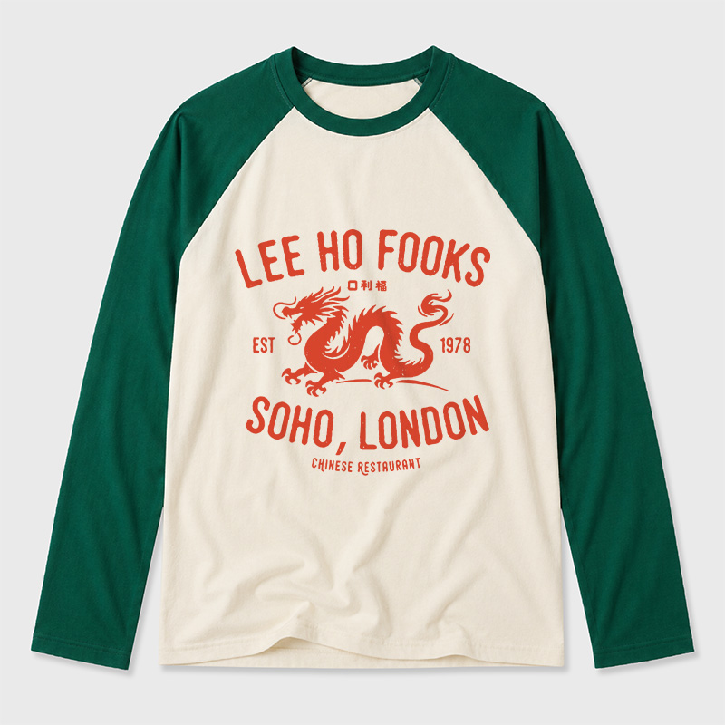 Lee Ho Fooks Vintage Resto Geek Retro Raglan Long-Sleeve Tee