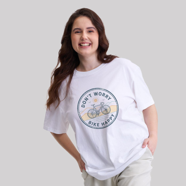 Bike Happy Badge Geek T-Shirt