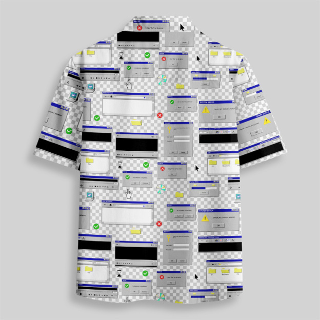 System Crash Chic Button Up Pocket Shirt