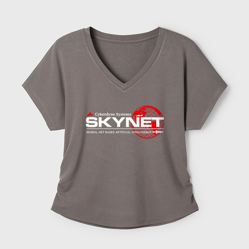 Cyberdyne Systems Skynet Geek Dolman Sleeve V-Neck Shirt