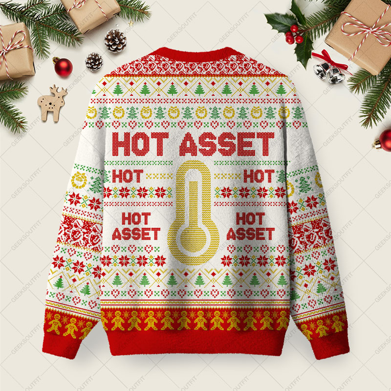 HOT ASSET Ugly Christmas Fuzzy Fleece Sweatshirt