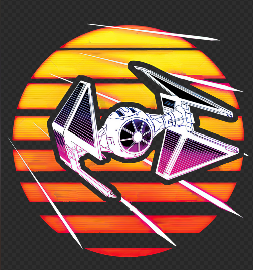 Synthwave TIE Interceptor Geek Car Air Fresheners